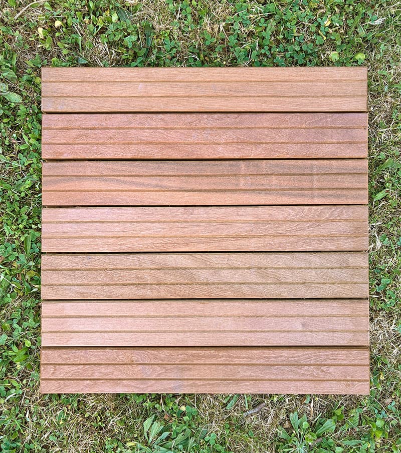 Dalle Terrasse CAILLEBOTIS ITAUBA Brut [Lame en Profil 2V] 500x500x38mm