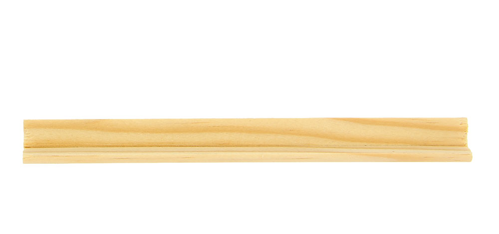 Moulure BAGUETTE D'ANGLE Pin Sans Noeud Arrondi 15x15mm 2.40ml (Bte 50pi)