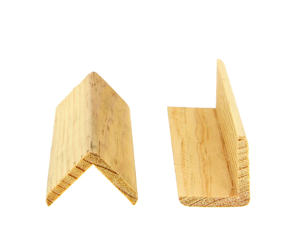 Moulure BAGUETTE D'ANGLE Pin Sans Noeud Arrondi 35x35mm 2.40ml (Bte 25pi)