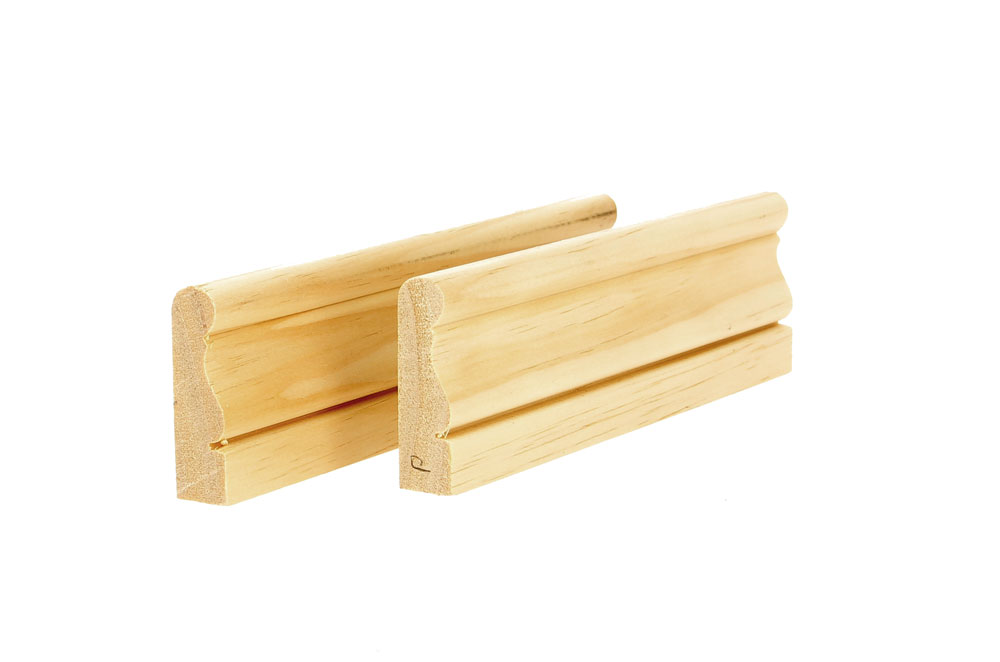 Moulure CHAMBRANLE Pin Sans Noeud L.XVI Doucine 10x50mm 2.40ml (Bte 25pi)