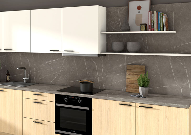 Plan de travail F205 ST9 Pietra Grigia Anthracite 4100x650x38mm