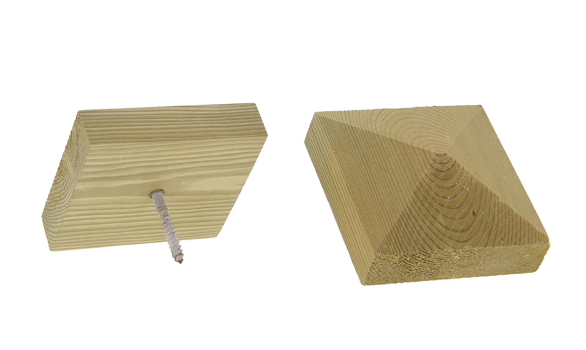 CHAPEAU PYRAMIDE pour Poteau Bois PLUTO en SBN CL4 Vert 100x100mm