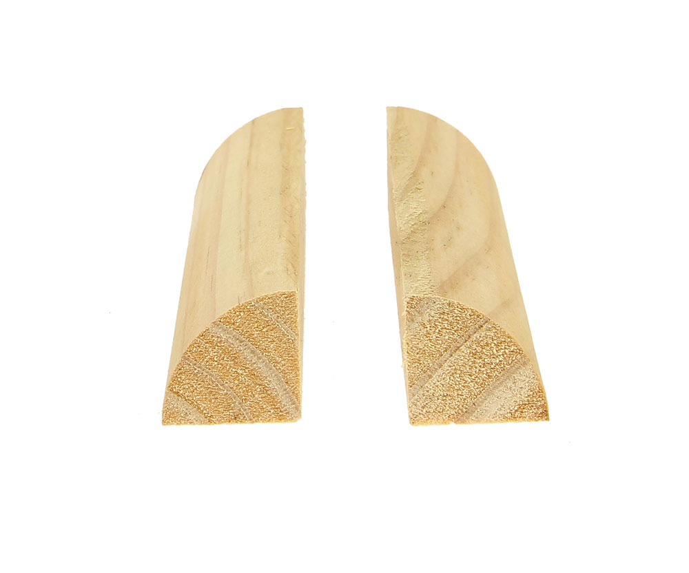 Moulure 1/4 ROND Pin Sans noeud Rayon 30mm 2.40ml (Bte 15pi)
